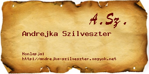 Andrejka Szilveszter névjegykártya